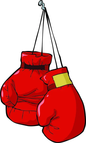 Guantes Boxeo Una Ilustración Vector Uñas — Vector de stock