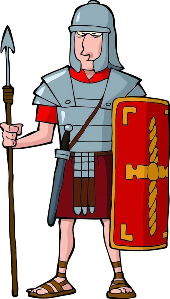 白い背景ベクトル図上のローマの軍団 — ストックベクタ