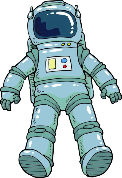 Astronauta Sobre Fondo Blanco Ilustración Vectorial — Vector de stock