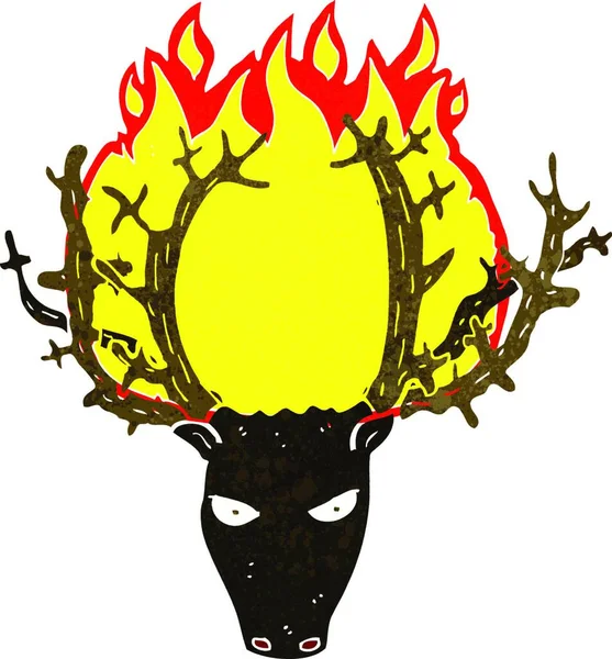 漫画のタグ頭火のシンボル — ストックベクタ