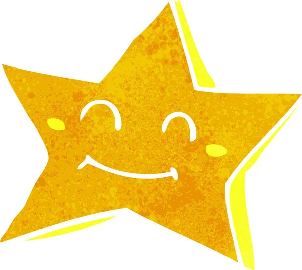 Tecknad Glad Stjärna Karaktär — Stock vektor