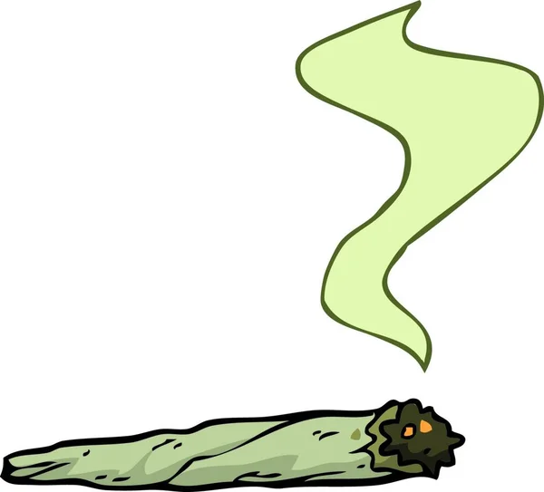 Doodle Marihuana Joint Bílém Pozadí Vektorové Ilustrace Doodle Marihuana Joint — Stockový vektor