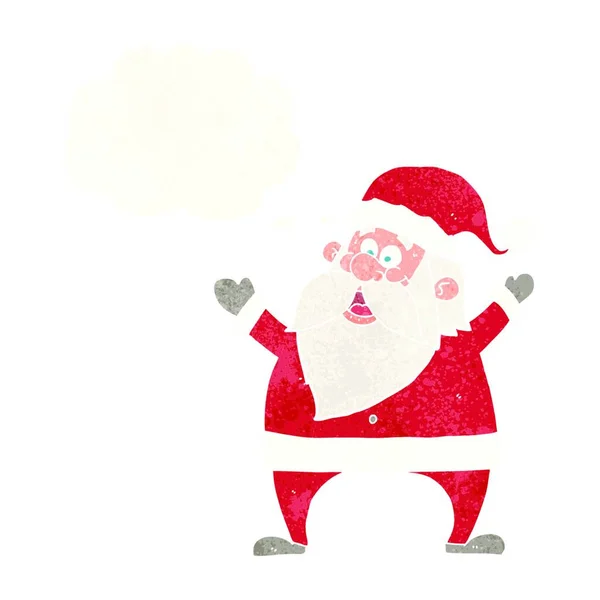 Χαρούμενο Santa Καρτούν Φούσκα Σκέψης — Διανυσματικό Αρχείο