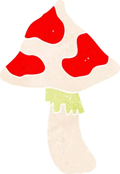 Cartoon Toadstool Illustration White Background — Stock Vector