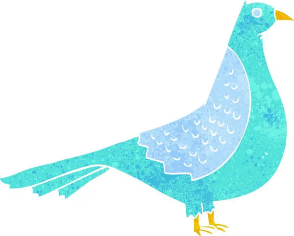 Kreslený Pták Ilustrace Bílém Pozadí — Stockový vektor