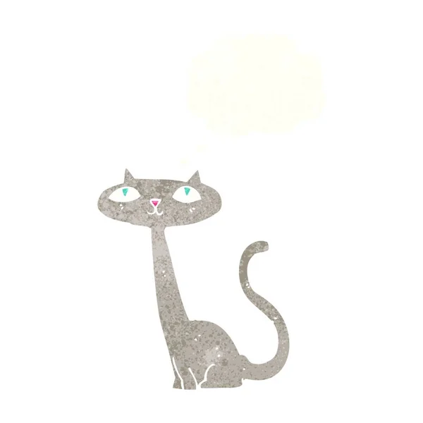 Мультяшный Кот Мыслепузырем — стоковый вектор