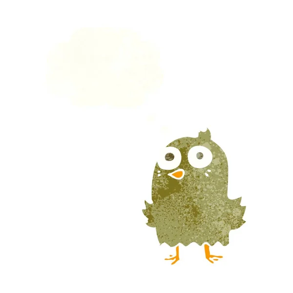 Забавная Мультяшная Птица Мыльным Пузырем — стоковый вектор