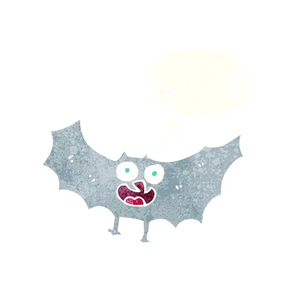 Morcego Desenho Animado Com Bolha Pensamento —  Vetores de Stock