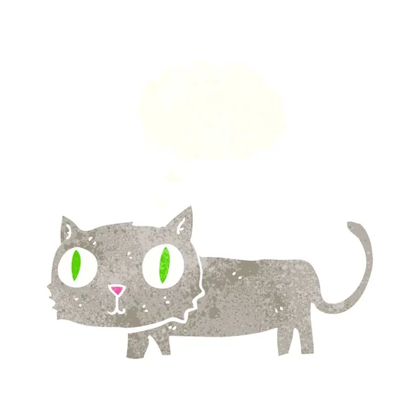 Мультяшный Кот Мыслепузырем — стоковый вектор