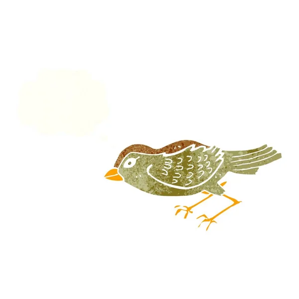 Kreskówki Ptak Ogrodowy Bańki Myślowej — Wektor stockowy