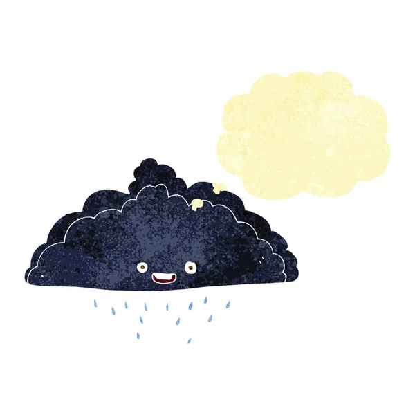 Karikatur Regenwolke Mit Gedankenblase — Stockvektor