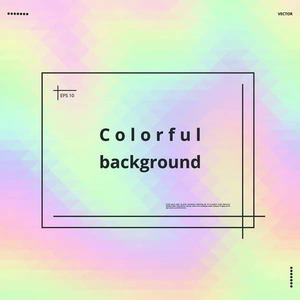 Flerfärgad Bakgrund Med Neoneffekt Rainbow Vektor Illustration Med Plats För — Stock vektor