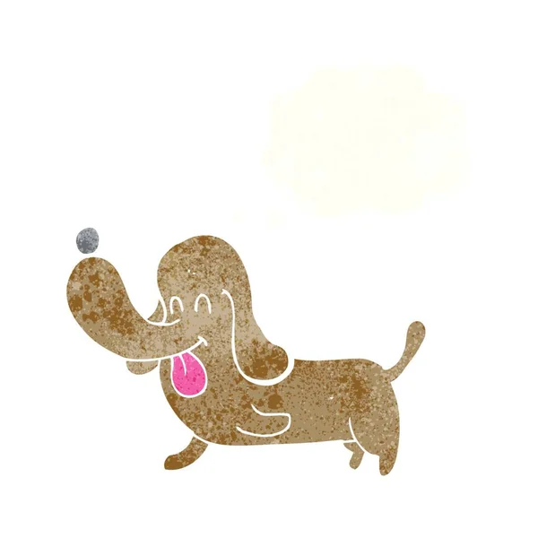 Καρτούν Χαρούμενο Σκυλί Φούσκα Σκέψης — Διανυσματικό Αρχείο