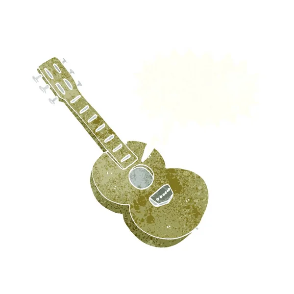 バブルを考えた漫画ギター — ストックベクタ