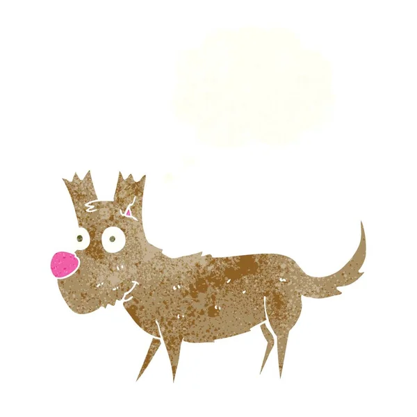 Καρτούν Χαριτωμένο Σκυλάκι Φούσκα Σκέψης — Διανυσματικό Αρχείο