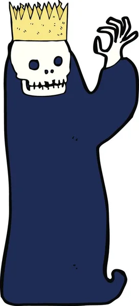 Cartoon Gruselig Ghoul Illustration Auf Weißem Hintergrund — Stockvektor