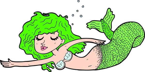 卡通人物美人鱼 — 图库矢量图片
