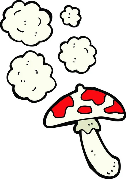 Cartoon Toadstool Illustration White Background — Stock Vector