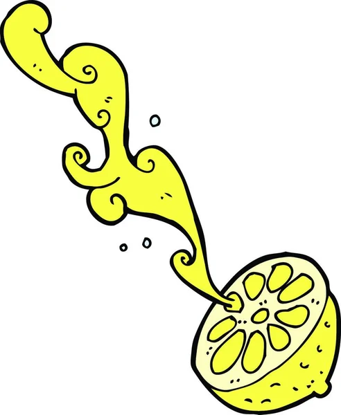 卡通片 喷出柠檬 白色背景说明 — 图库矢量图片