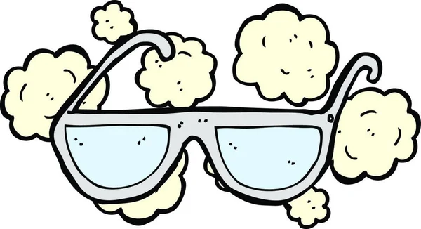 Dessin Animé Poussiéreux Vieux Lunettes — Image vectorielle