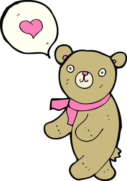 Urso Dos Desenhos Animados Amor —  Vetores de Stock