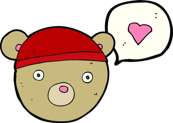 Urso Dos Desenhos Animados Chapéu —  Vetores de Stock