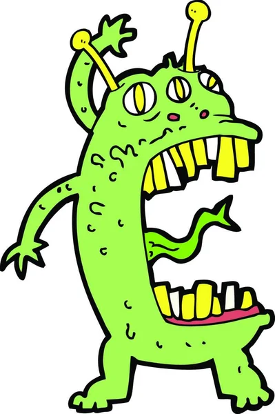 Cartoon Verrücktes Monster Vektorillustration — Stockvektor