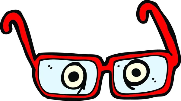 Kreslené Oči Brýlích — Stockový vektor