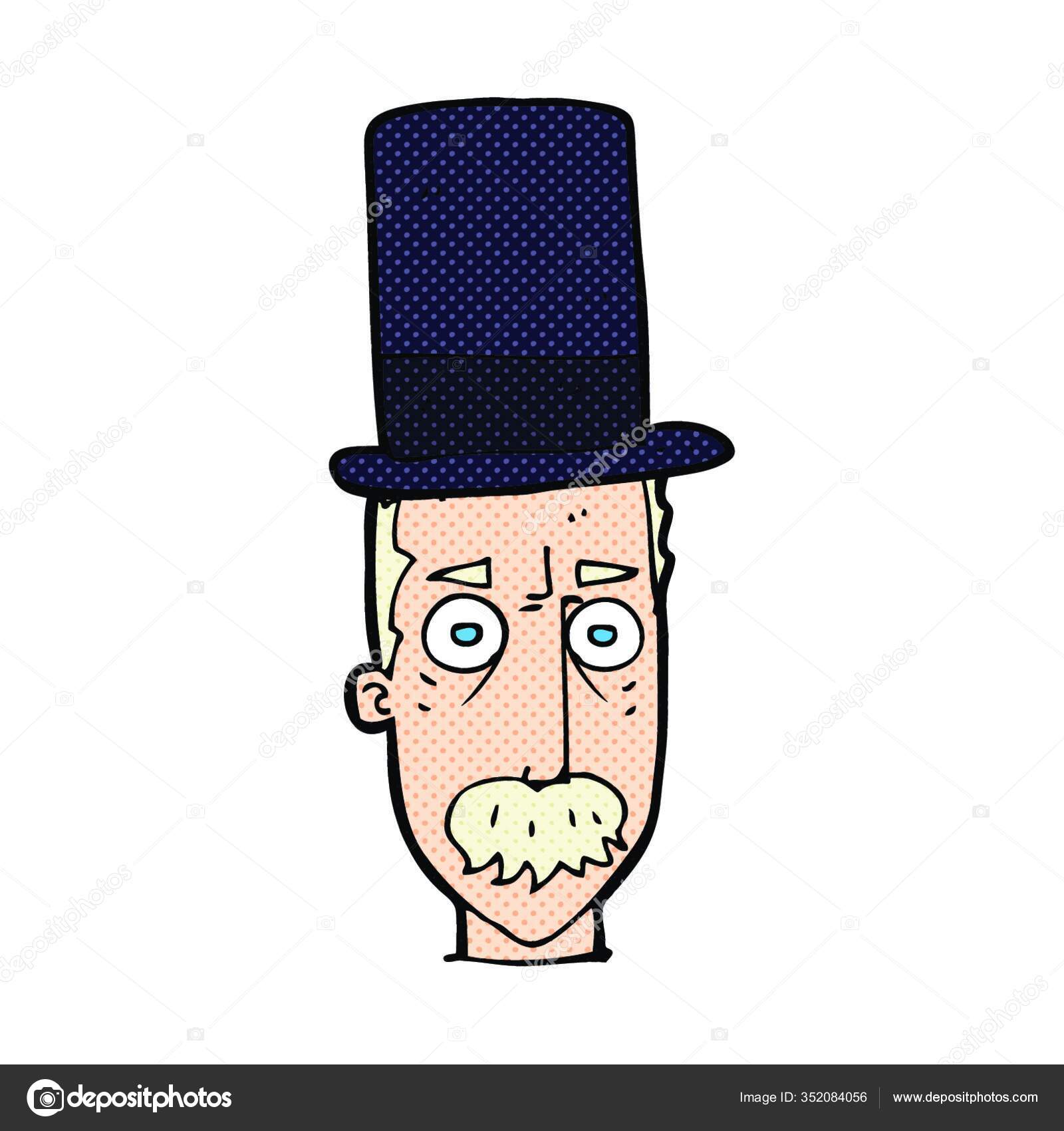 Cartoon Man Wearing Top Hat Stock Vector Image by ©PantherMediaSeller