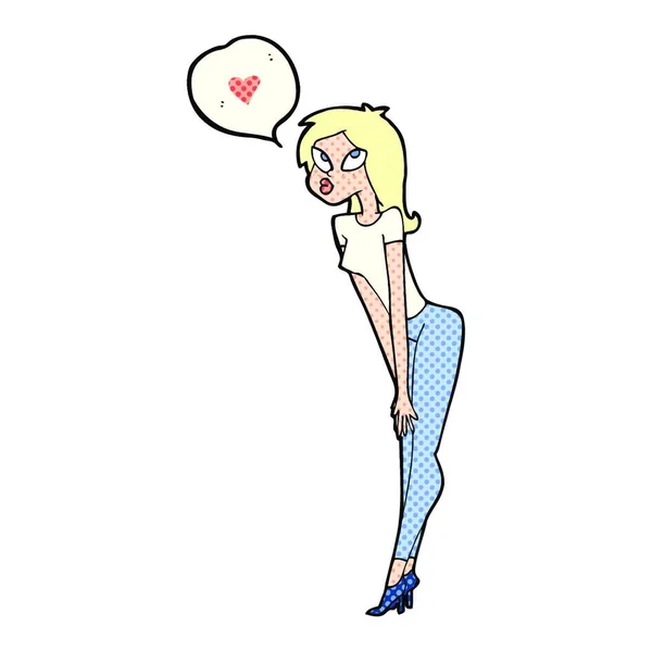 Mujer Dibujos Animados Amor — Archivo Imágenes Vectoriales