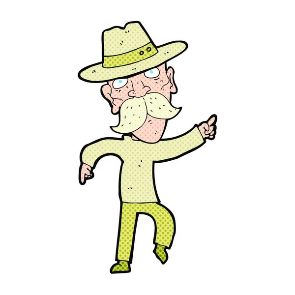 Карикатурный Человек Шляпе — стоковый вектор