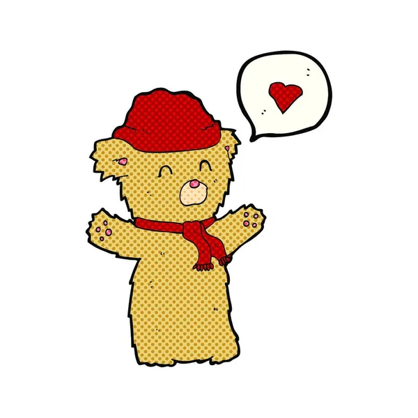 Urso Dos Desenhos Animados Chapéu —  Vetores de Stock