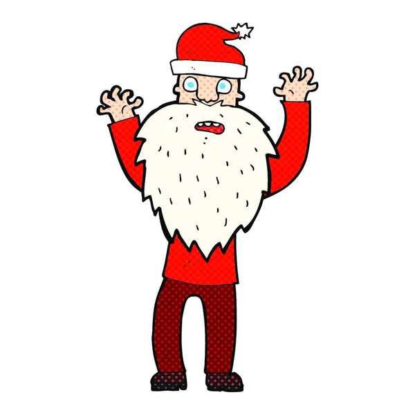 Cartoon Santa Claus Geïsoleerd Wit — Stockvector