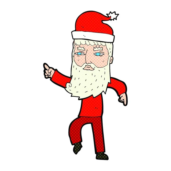 Desenhos Animados Santa Claus Isolado Branco — Vetor de Stock