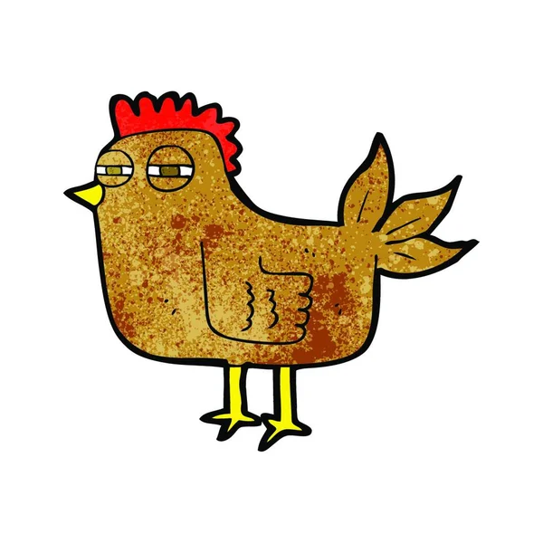 Dessin Humoristique Poule Molle Illustration Sur Fond Blanc — Image vectorielle