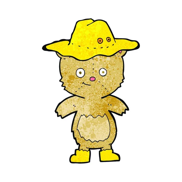 头戴帽子的卡通熊 — 图库矢量图片