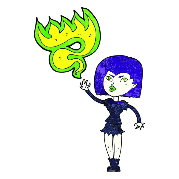 Cartoon Halloween Vampier Meisje — Stockvector