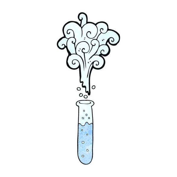 Cartoon Test Tube Illustration White Background — Stock Vector