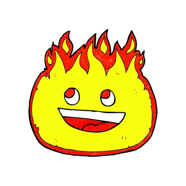 Καρτούν Χαρούμενο Χαρακτήρα Φλόγας — Διανυσματικό Αρχείο
