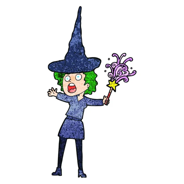 Desenho Animado Bruxa Halloween Ilustração Vetorial —  Vetores de Stock