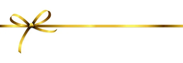 Eps Векторна Ілюстрація Золотого Кольору Стрічки Лук Ізольовані Білому Фоні — стоковий вектор