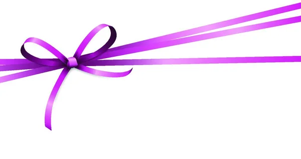 Eps Векторная Иллюстрация Фиолетового Цвета Ленты Лук Изолирован Белом Фоне — стоковый вектор