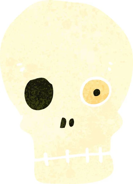 Nuevo Símbolo Del Cráneo Divertido Dibujos Animados — Archivo Imágenes Vectoriales