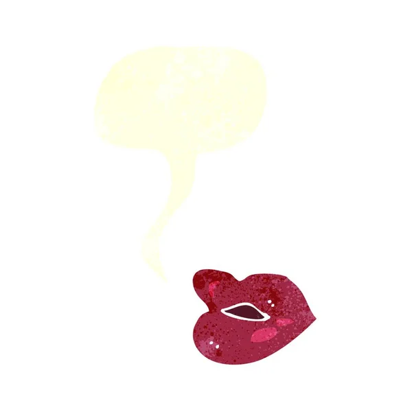 Cartoon Lippen Mit Sprechblase — Stockvektor
