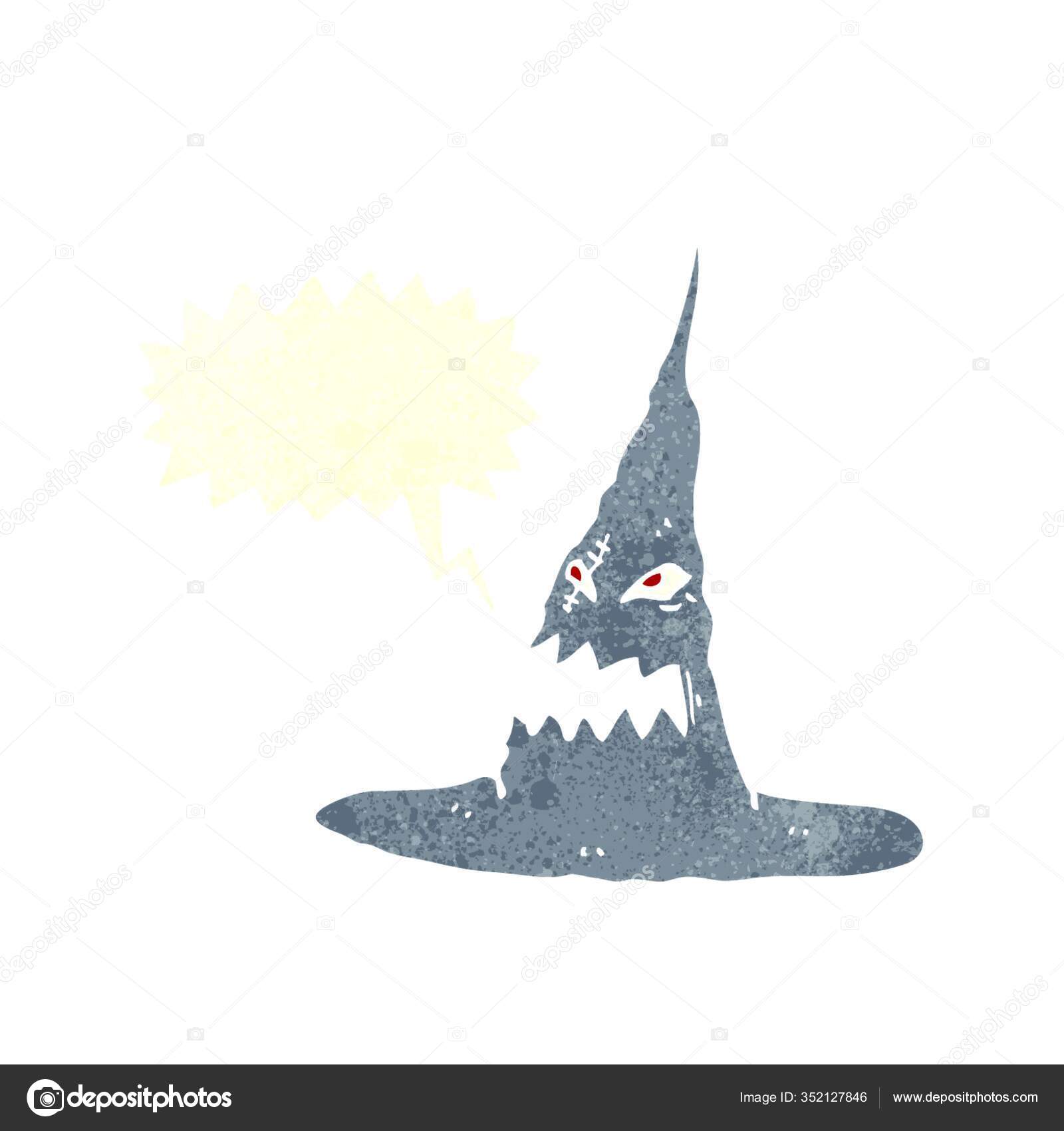 Cartoon Spooky Witches Hat Speech Bubble Stock Vector Image by