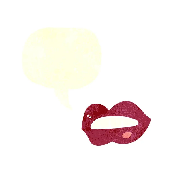 具有言语泡沫的卡通嘴唇 — 图库矢量图片