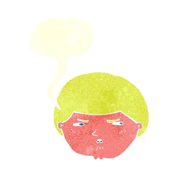 Мультфильм Разозлил Человека Речевым Мыльным Пузырем — стоковый вектор