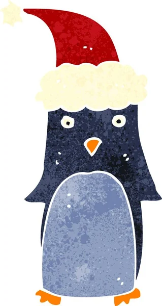 Ретро Мультфильм Смешном Пингвине — стоковый вектор