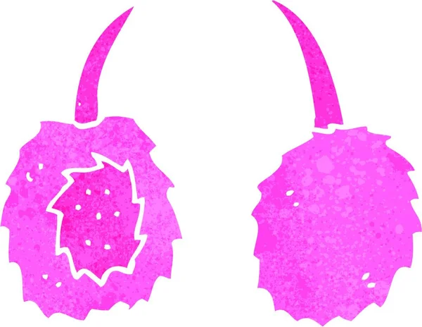 Dibujos Animados Retro Muffs Rosados Del Oído — Vector de stock