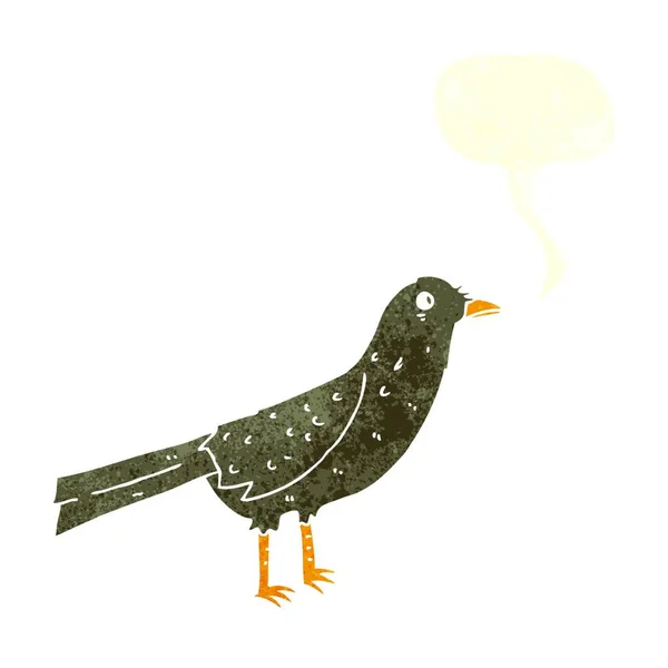 Мультяшная Птица Пузырьком Речи — стоковый вектор